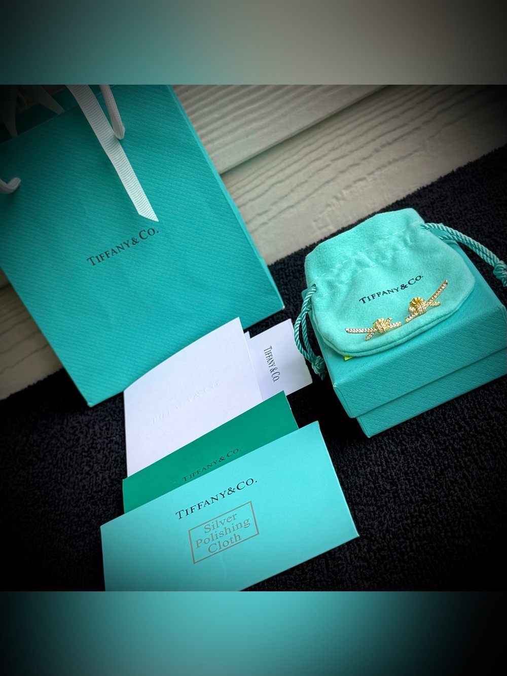 Tiffany Knot Earrings in 18K Yellow Gold with Pavé Diamonds ***NEW***